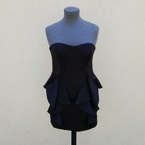 BCBG Black Strapless Cocktail Mini Dress (NEW)